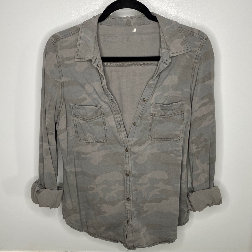 Faded Camo Button Down
